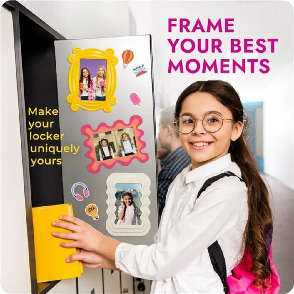 Magnetic photo frames 4x6 set of 3 fridge picture frame magnets for refrigerator